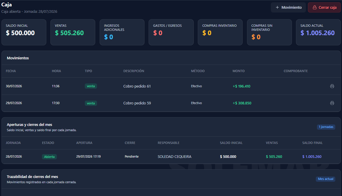 Control de caja en StockFlow POS
