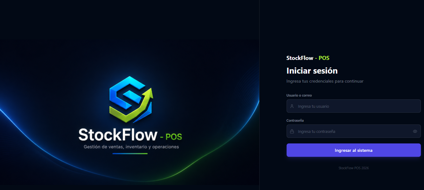Inicio de sesión de StockFlow POS